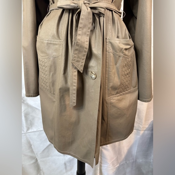 Leather/ suede reversible women’s trench coat - Picture 3 of 16